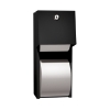 American Specialties 0030-41 Matte Black Twin Toilet Tissue Dispenser