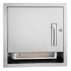 Bradley 2484 Semi-Recessed Paper Towel Dispenser, Stainless Steel, Lever Operated, Roll Paper