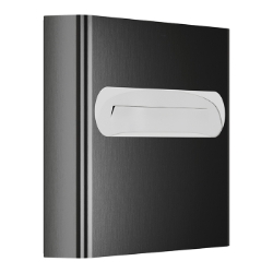 Bradley 5B1-113600-BB Elvari Brushed Black Surface Mounted Seat Cover Dispenser - Large Capacity 