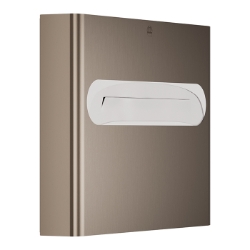 Bradley 5B1-113600-BZ Elvari Brushed Bronze Surface Mounted Seat Cover Dispenser - Large Capacity 