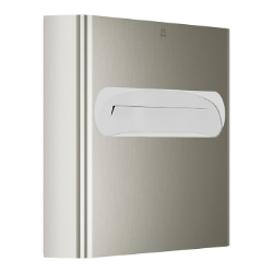 Bradley 5B1-113600-BN Elvari Brushed Nickel Surface Mounted Seat Cover Dispenser - Large Capacity 