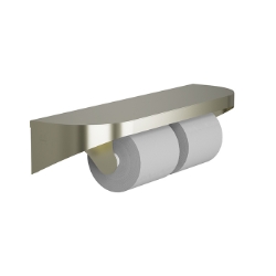 Bradley 5B2-110089-BN Elvari Brushed Nickel Toilet Paper Dispenser With Shelf 