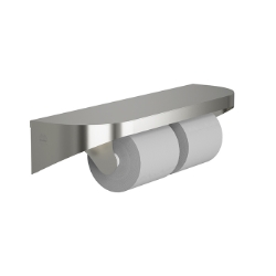 Bradley 5B2-110089-BS Elvari Brushed Stainless Toilet Paper Dispenser With Shelf 