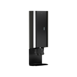 Bradley 6B1-110 Elvari Brushed Black Surface Mounted Manual Soap Dispenser with Drip Tray - Liquid and Foam Soap OptioN 