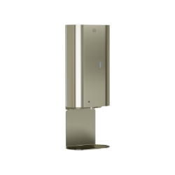 Bradley 6B1-119 Elvari Brushed Nickel Surface Mounted Sensored Soap Dispenser With Tray - Liquid and Foam Soap Option 