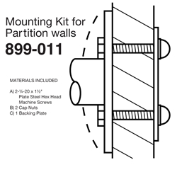 Bradley Concealed Mounting Kits for Partition Walls - 899-011 