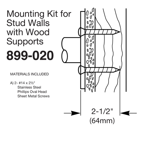 Mounting kit for Stud Walls