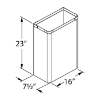 Bradley P11-044 Polyvinyl Waste Receptacle Liner for use with Diplomat 2A05