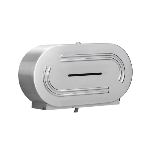 Bradley Twin Jumbo Roll Toilet Tissue Dispenser - Satin Finish