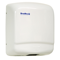 Bradley Aerix Sensor-Operated Steel Cover Hand Dryer 2905-287300 Beautiful white steel cover, Automatically Sensor operated, Easily surface mounted