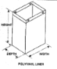Polyvinyl Waste Receptacle Liner - Bradley Model P11-003