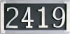 Address Plaque - 4 Satin Aluminum Numbers