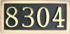 Address Plaque - 4 Brass Numbers