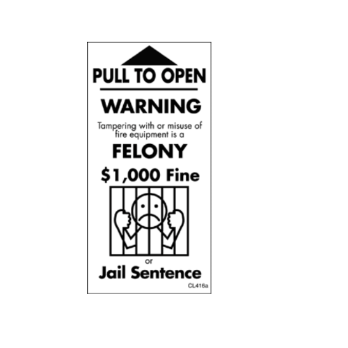 CATO CL-416A Warning Decal