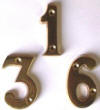2" Solid Brass Numbers 