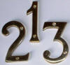 3" Solid Brass Numbers 