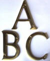 4" Solid Brass Letters 