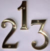 4" Solid Brass Numbers 