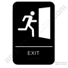 California Approved ADA Exit Sign Black