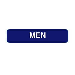 Men Restroom Sign with Braille