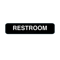 Restroom Sign with Braille