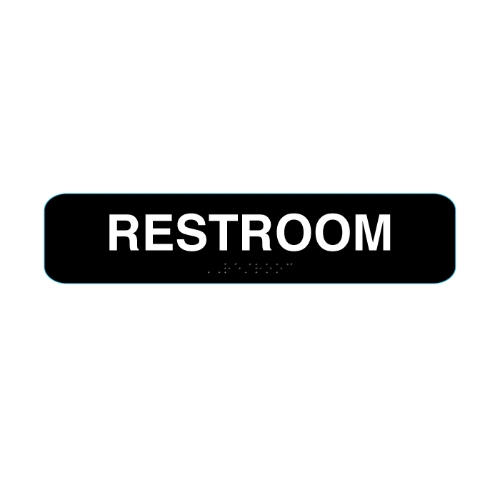 Restroom Sign with Braille