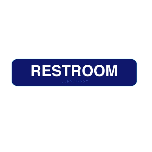 Restroom Sign with Braille