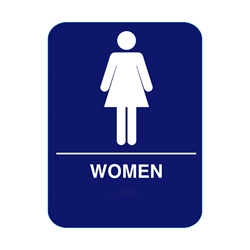 Women Restroom Sign With Braille