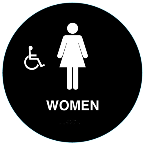 Handicap Womens California Restroom Sign