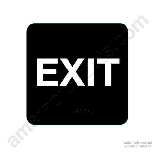 Exit with Braille