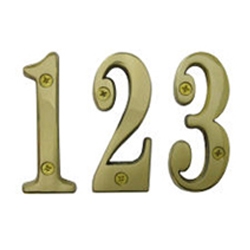 Solid Brass Door Number