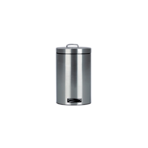 6 Inch Brushed Steel Step Can