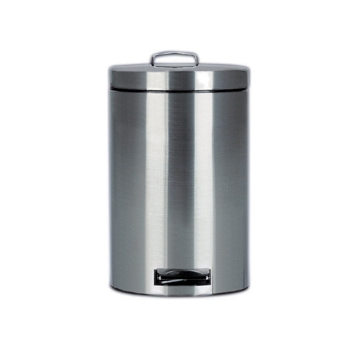 8 Inch Brushed Steel Step Can