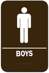 boys restroom sign