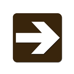 Brown Arrow Sign