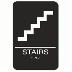 Stairs Sign - Black