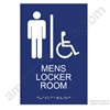 Men's Locker Room Sign EP1546 - White on Blue