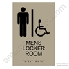Men's Locker Room Sign EP2346 - Black on Taupe
