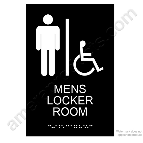 Men's Locker Room Sign Black