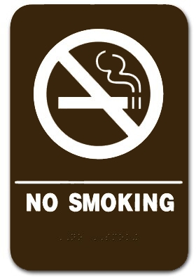 no smoking tobacco sign No Smoking Sign Brown 3807