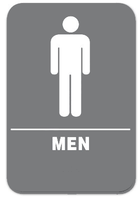 Restroom Sign Men Grey 4401 #EP-4401