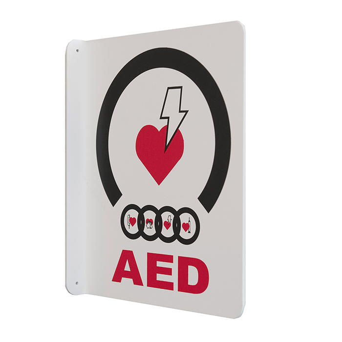 Aed Hand Sign JL 14XS-AED Sign 8” x 10” #JLI-14XS-AED