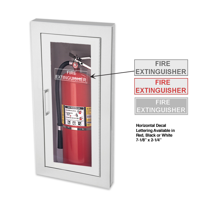JL C1023W10 Academy Aluminum Surface Mounted Fire Extinguisher Cabinet With  Lock