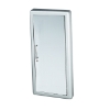 JL Academy Aluminum 1027L22-FX2™ Fire Rated Semi-Recessed 10 lbs. Fire Extinguisher Cabinet with Lock