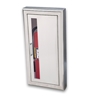 JL Cosmopolitan Stainless Steel 1037V10 Semi-Recessed 10 lbs. Fire Extinguisher Cabinet