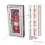 JL Cosmopolitan Stainless Steel 1836F10 Semi-Recessed 5 lbs. Fire Extinguisher Cabinet - JLI-1836F10