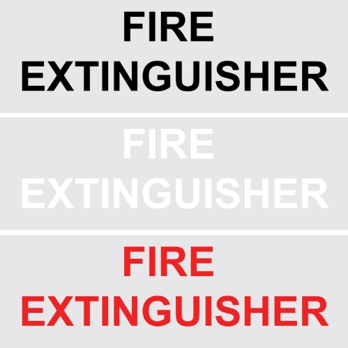 Die Cut Fire Extinguisher Lettering