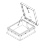 RHD KIT Roof Hatch Replacement Hinges x 2