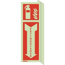 Fire Extinguisher Safety Sign with Arrow