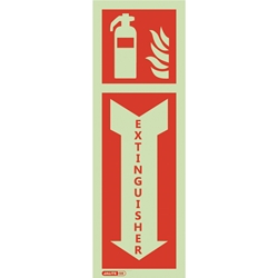 Fire Extinguisher Safety Sign with Arrow